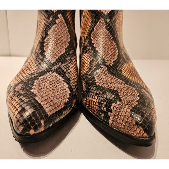 Design Lab Lord & Taylor Chelsea Boots Snakeskin Print Womens 6M ECU - Picture 8 of 13